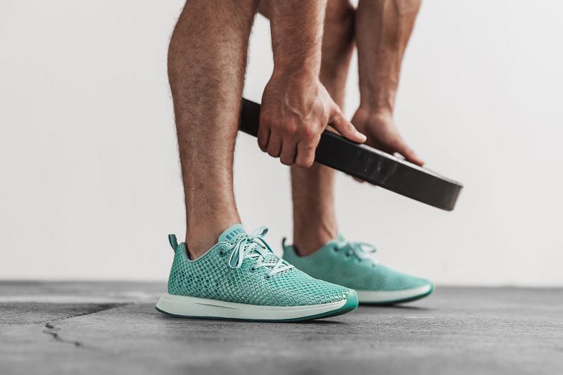 Nobull Bright Aqua Mesh Runner Men's Running Shoes Turquoise | USA S1078G